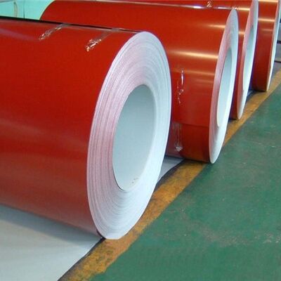 comprar 600m m 26 GA 201 pintaron la bobina de acero en color rojo Fabricación en línea